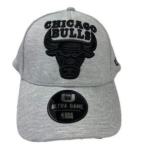 Chicago Bulls NBA Ultra Game Embroidered Logo Hat Gray Black OSFM